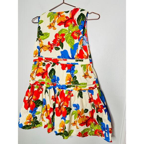 MARISSA WEBB x RTR Multicolor Floral Shift Sleeveless Tiered Mini Dress Size 0 - Picture 7 of 11
